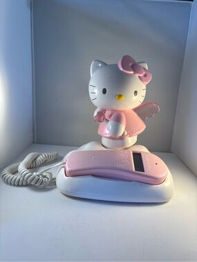 Sanrio Hello Kitty Telephone Pink Angel Landline Flash Phone Program Untested